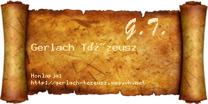 Gerlach Tézeusz névjegykártya